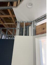 Drywall removed